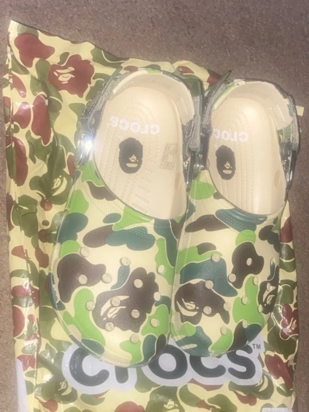 CROCS Kids Camouflage Clog in Green and Brown